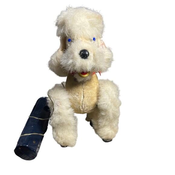 Vintage Made in Japan White Poodle Remote Battery Operated Toy - Picture 1 of 10